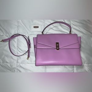 Henri Bendel purple Uptown Top Handle Satchel